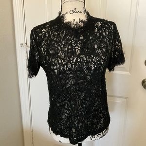 Short sleeve lace top